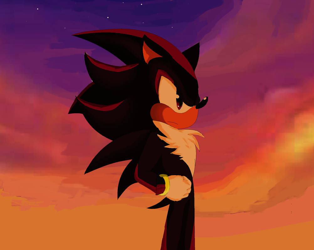 My art shadow the hedgehog fully colored by Mushadewkun on DeviantArt