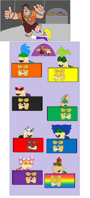 The Koopalings' big punishment panels.