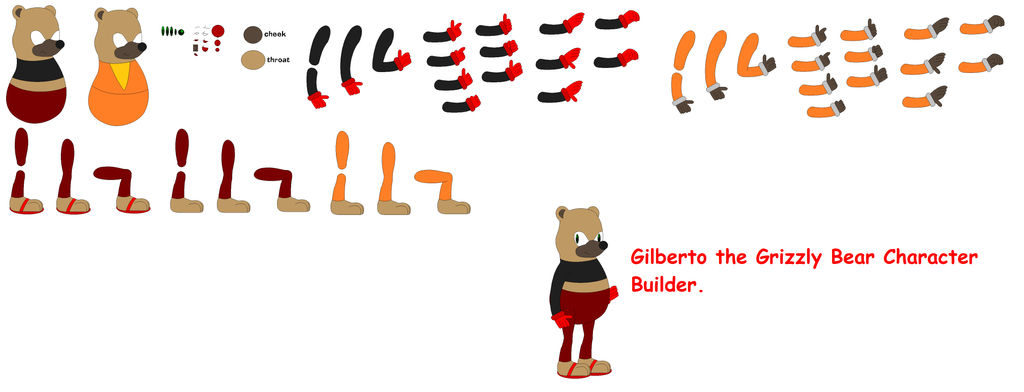 Gilberto the Grizzly Bear Character Builder