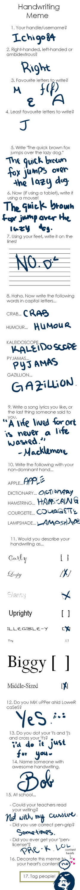 Handwriting Meme by Ichigo84