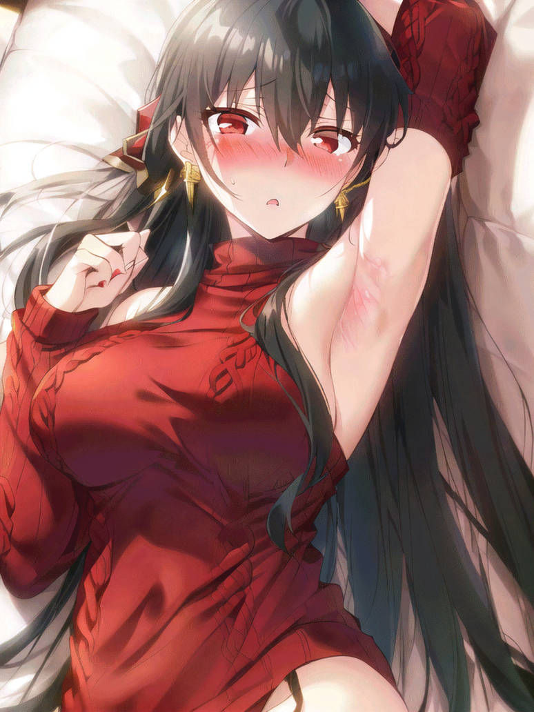 cleavage, big boobs, red eyes, Yor Forger, Spy x Family, anime