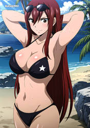 Erza Black Bikini