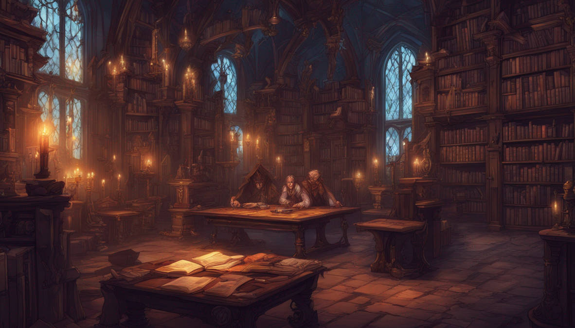 Dark Academia Library by ThisIsPrab on DeviantArt