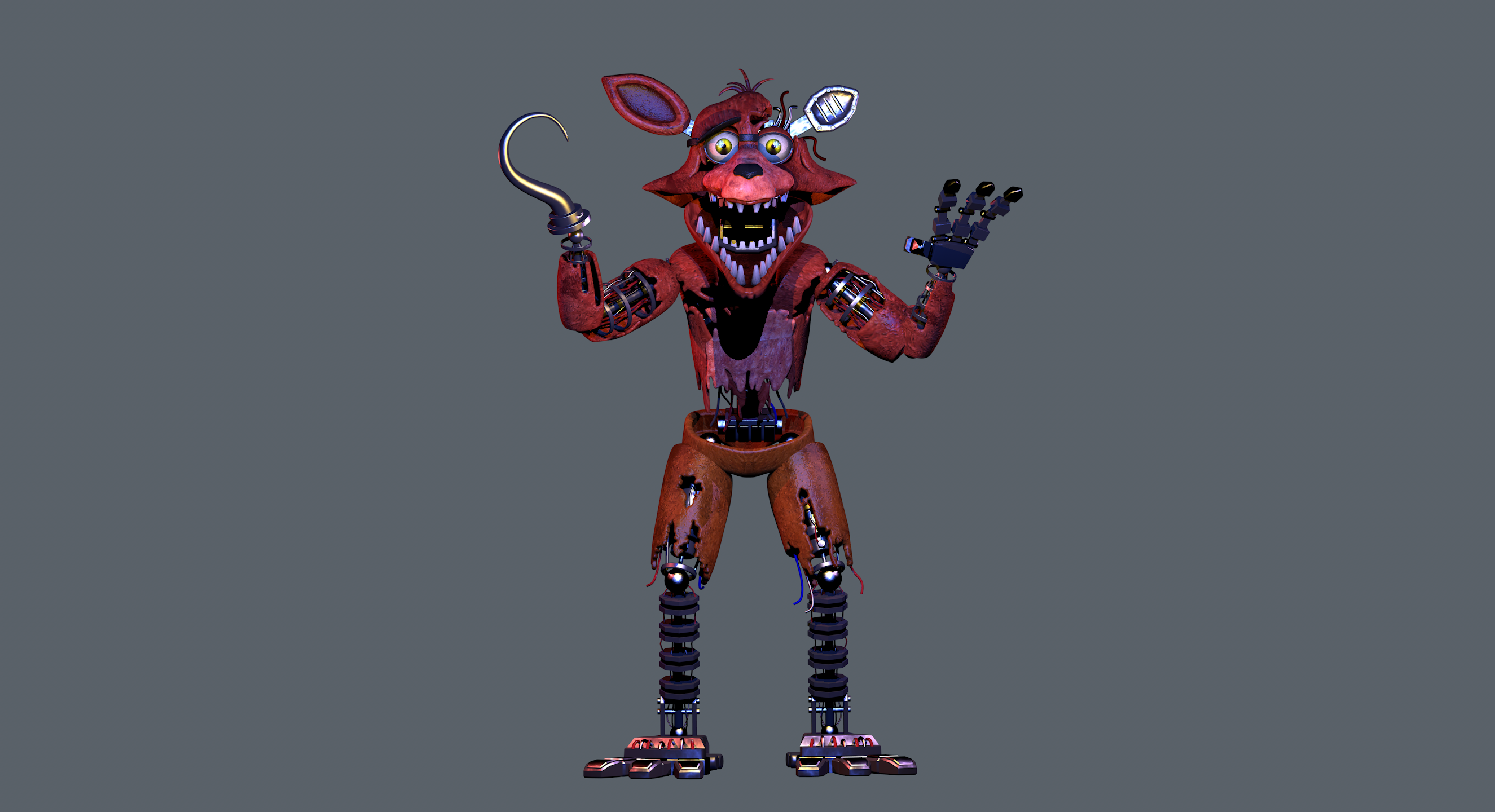 Withered Foxy render 1 by Bananaexprex2 on DeviantArt