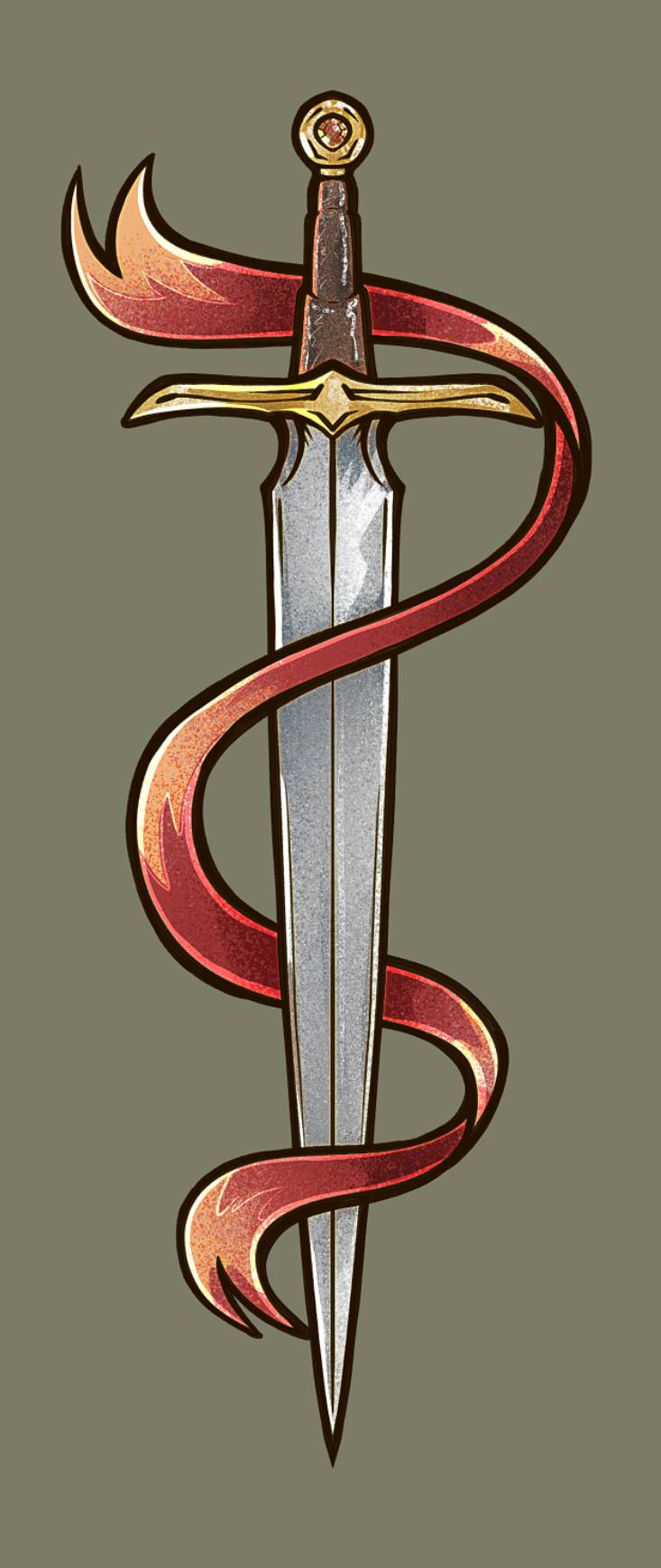 Sword + Ribbon by KryptidCreative on DeviantArt
