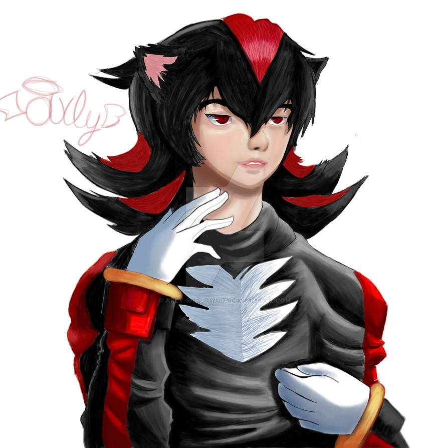 Sonic the hedgehog - shadow version human semireal by arly-sNejihyuga ...