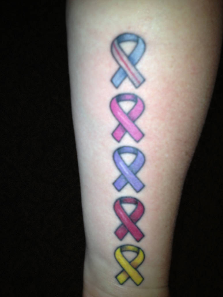 Cancer Ribbons Tattoo by alixure on DeviantArt