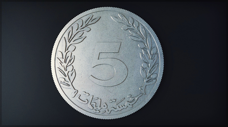 5 Millimes Coin