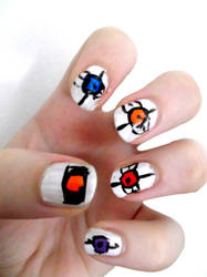 GLaDOS nail art