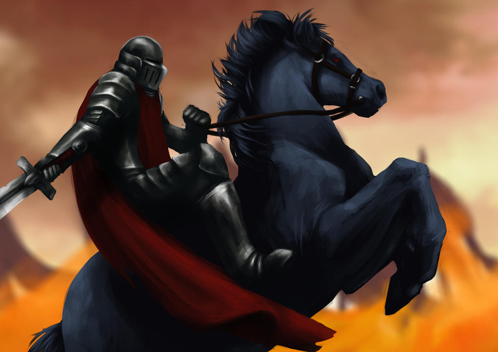 Knight Riding Horse While Rearing Horse Rearing With Knight