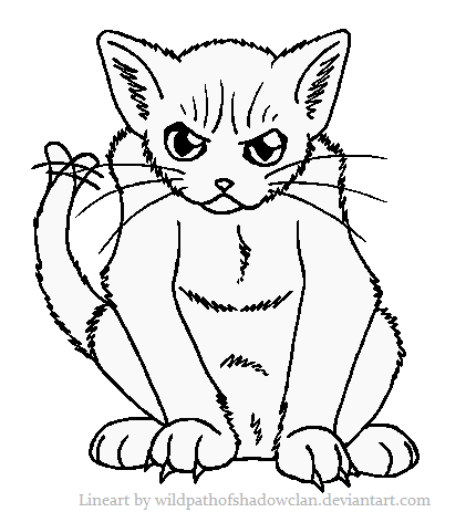 Warrior cat lineart by kovike471 on DeviantArt