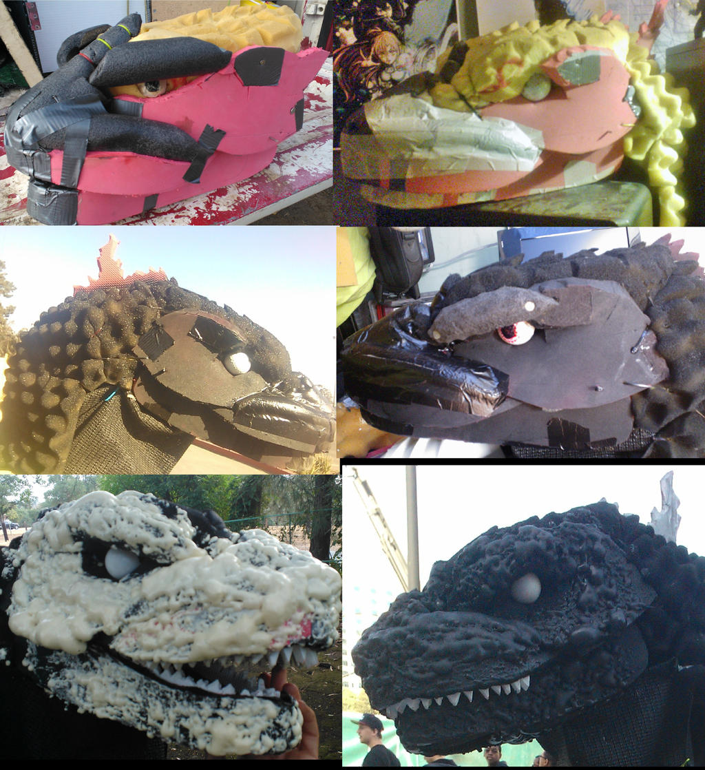 Godzilla Head Step by Step by jpfan1989 on DeviantArt