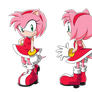 Amy Rose (Sonic X) Front/Rear Views