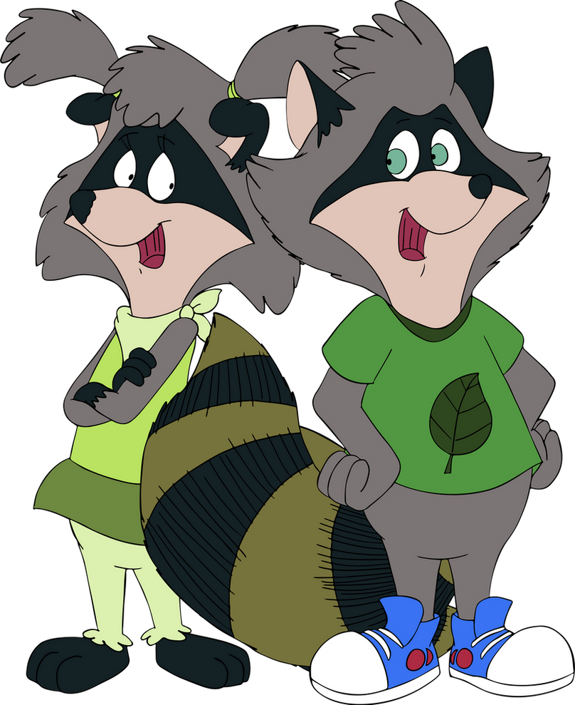 Twin Raccoons Raccoon Twins (original series style) by cheril59 on DeviantArt