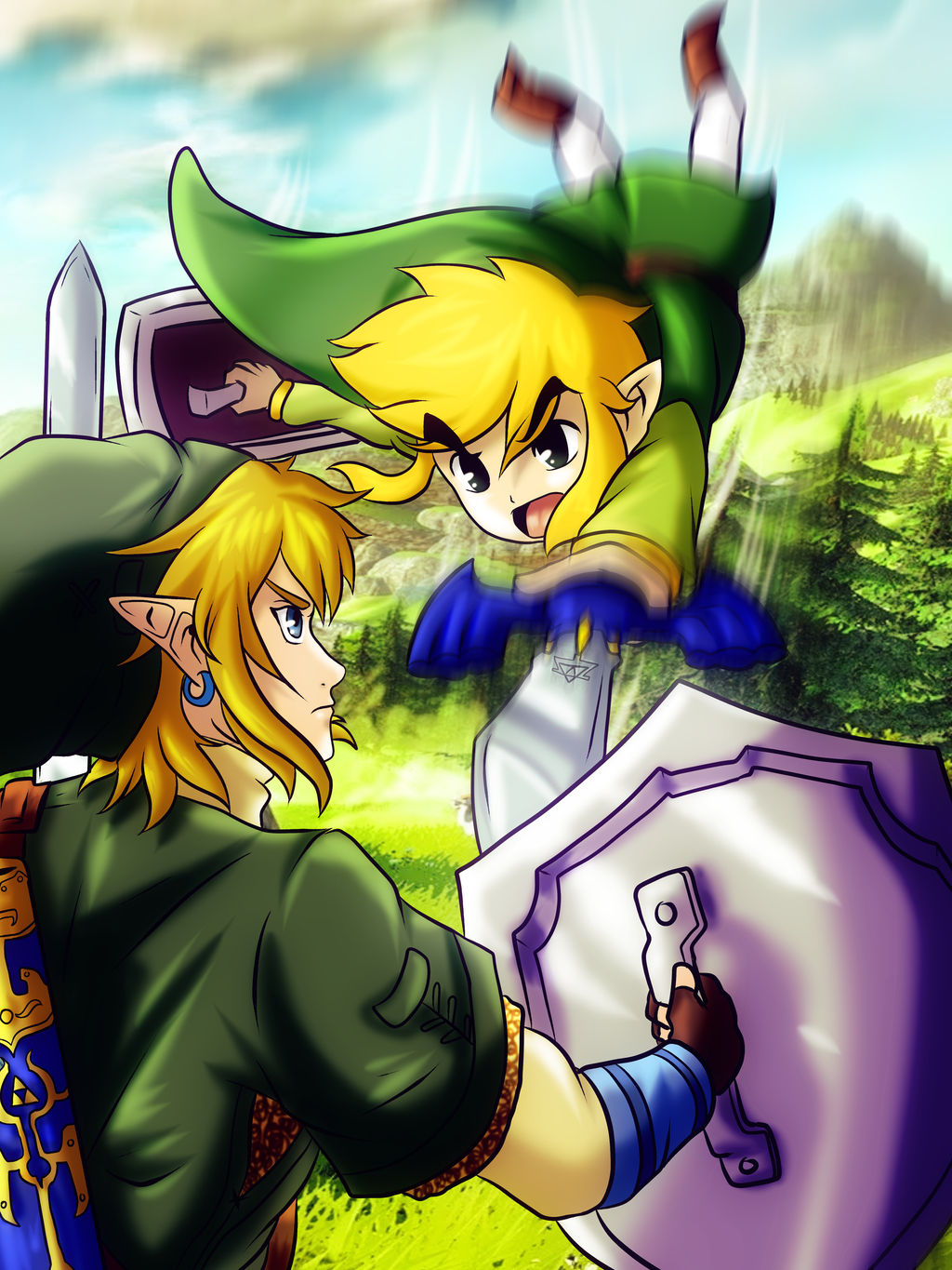 Link vs Toon Link -Speed Paint-