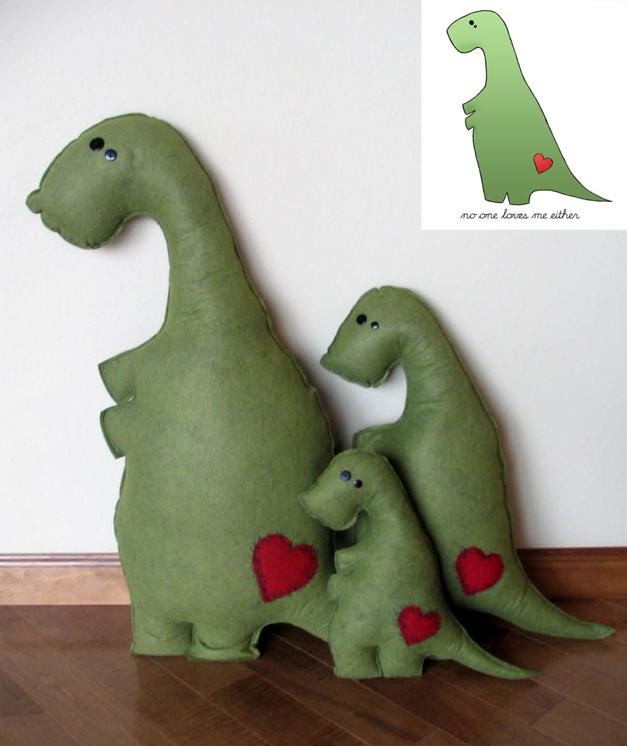 Stuffed T-Rex Family