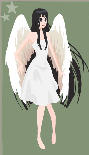 Angel Anime Girl Black Hair by miriam77cissy on DeviantArt