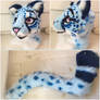 Blue cheetah fursuit partial.