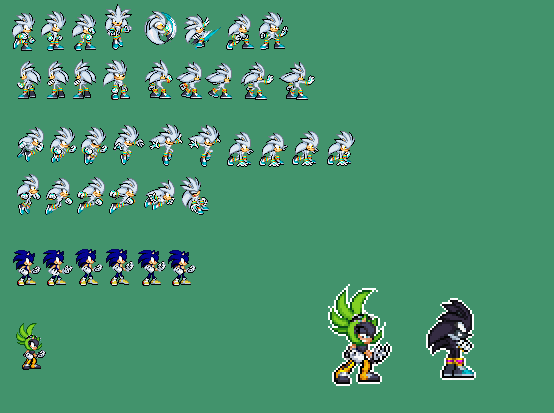 WIP) Mecha Sonic Sprites, But With Gray by BluerSonic on DeviantArt