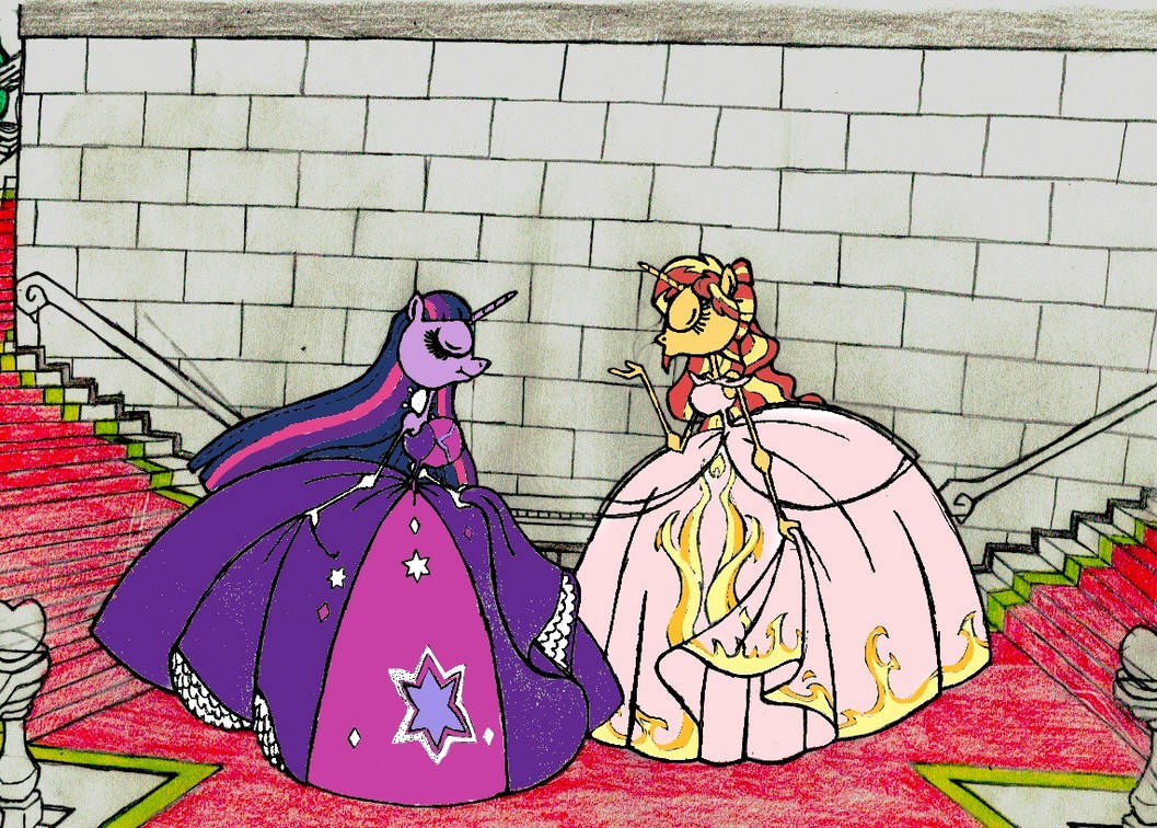 Princess Waiting Unicorn Princess and her lady in waiting by EmmetPaulBerg on DeviantArt