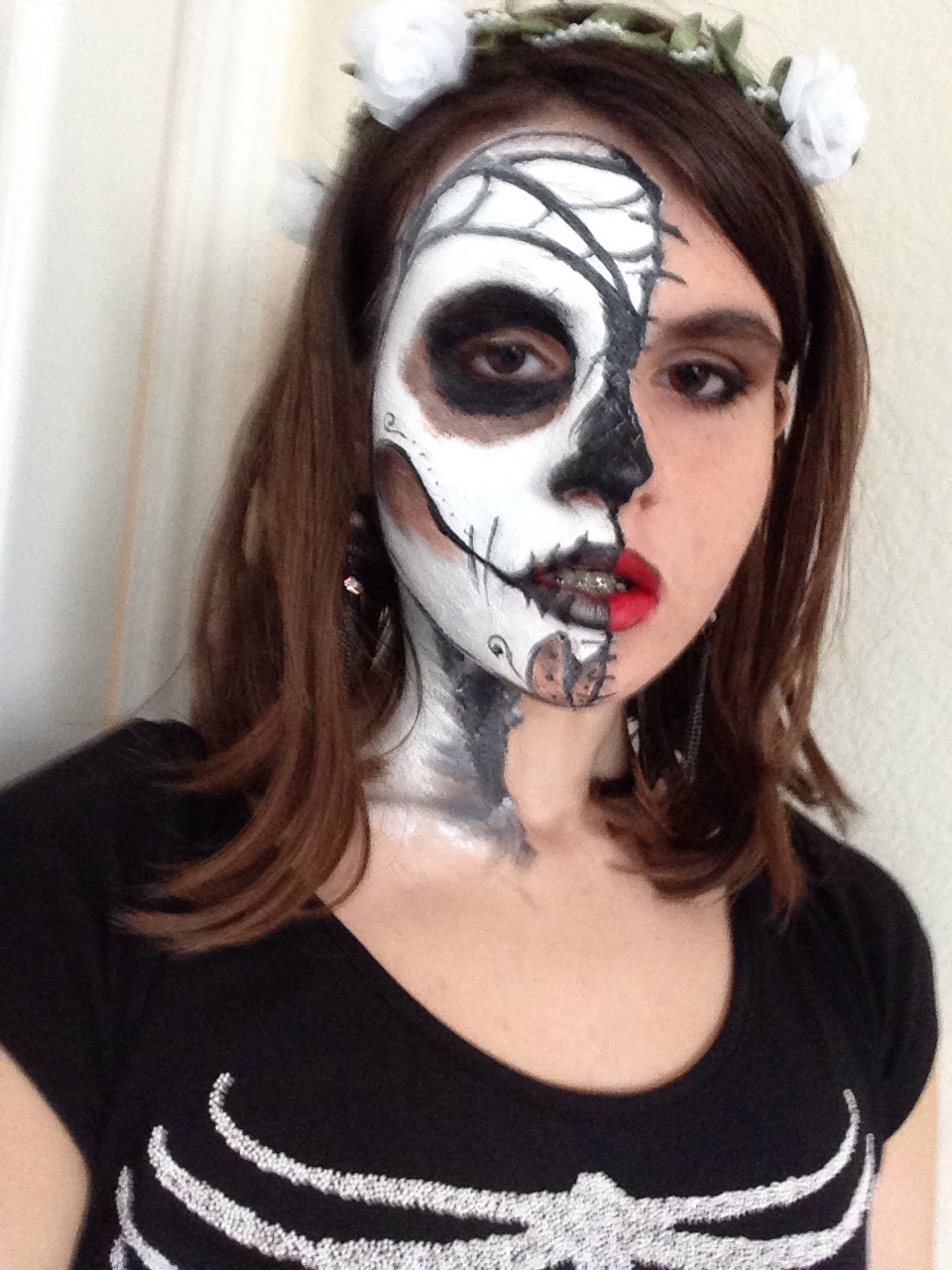 Sugar skull makeup test