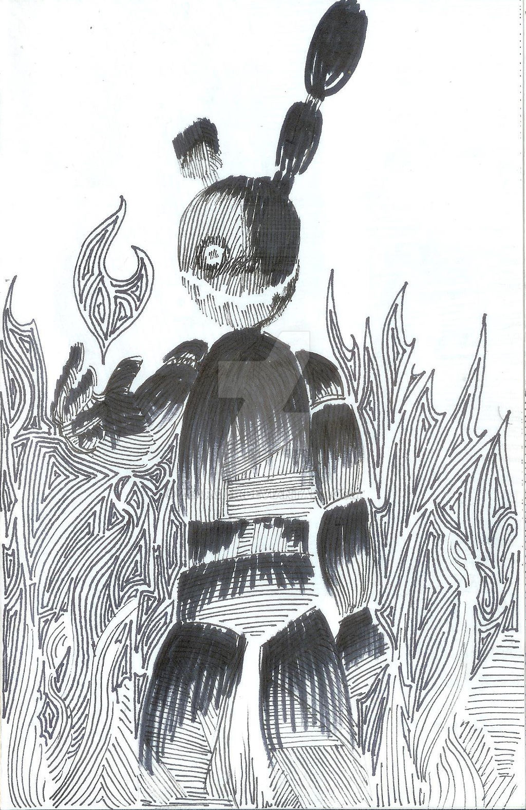 lines practice - Springtrap by Zearcier on DeviantArt