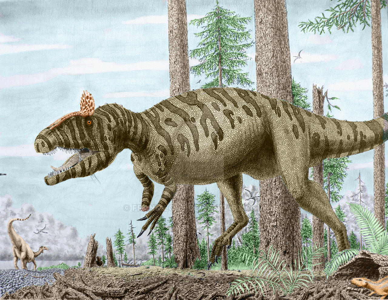 Cryolophosaurus ellioti.