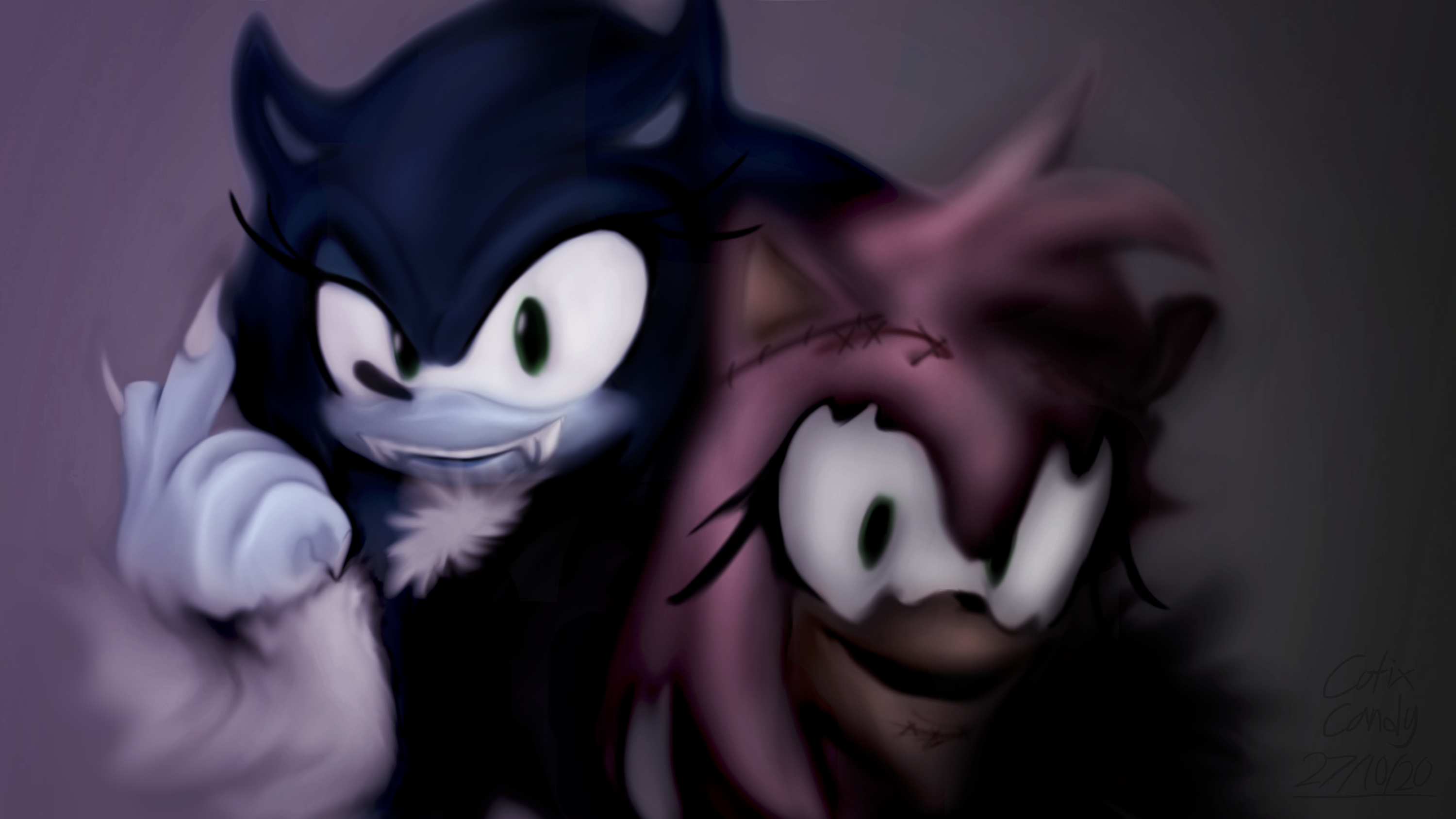 Amy and Sonic the werehog! AWW! by Vampirenight16 on DeviantArt