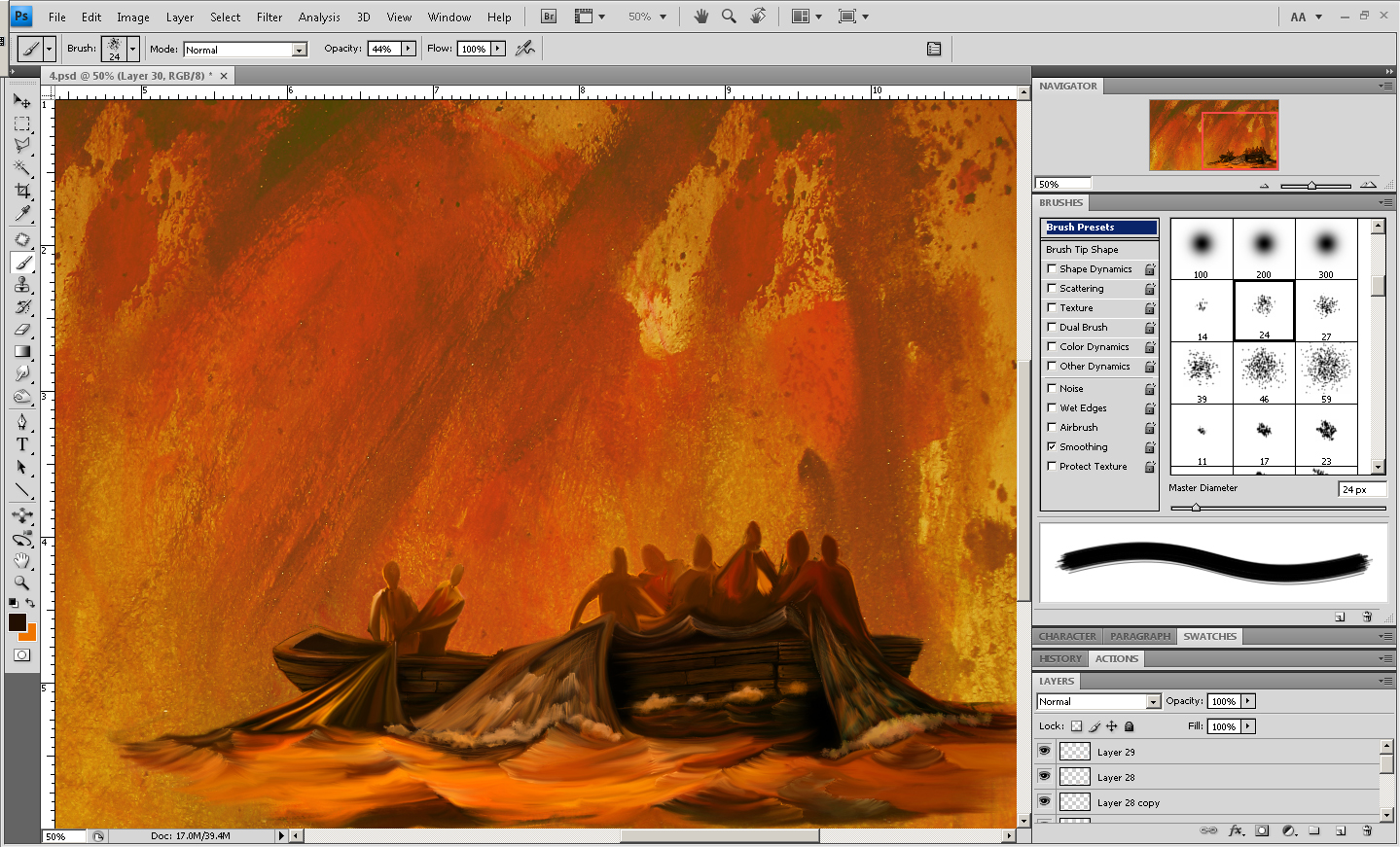 photoshop painting progress