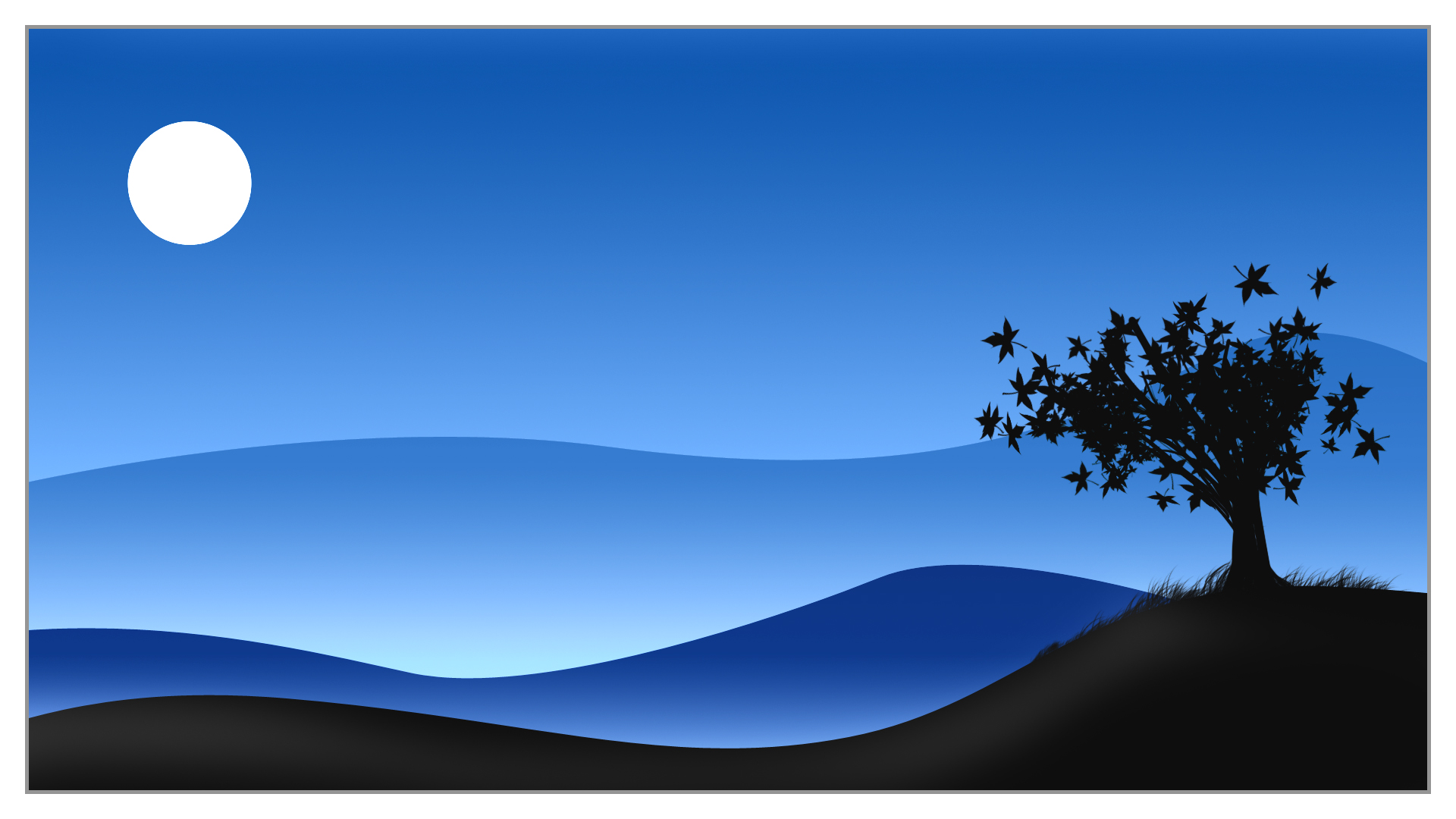 Blue Sunset Vector