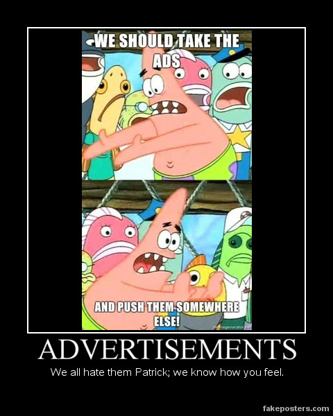 Patrick Star Pushing Meme: Advertisements