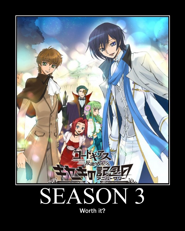 CODE GEASS- SEASON 3?? - SEASON 3: LELOUCH OF THE RESURRECTION - Wattpad