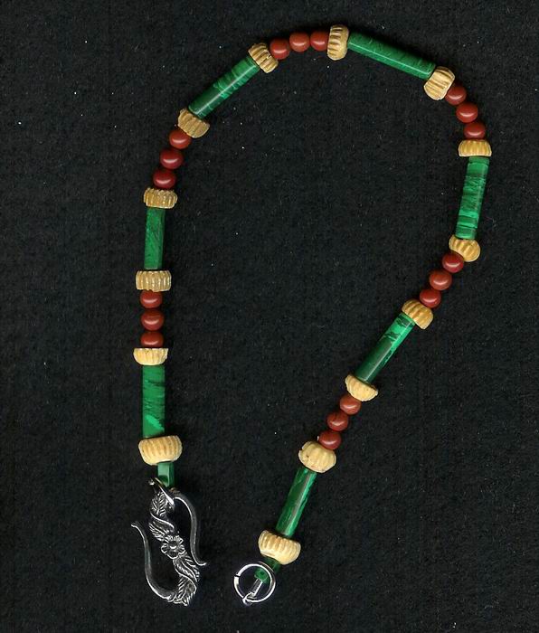 Malachite Bone Anklet