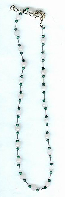 Malachite, Rose Qrtz Necklace