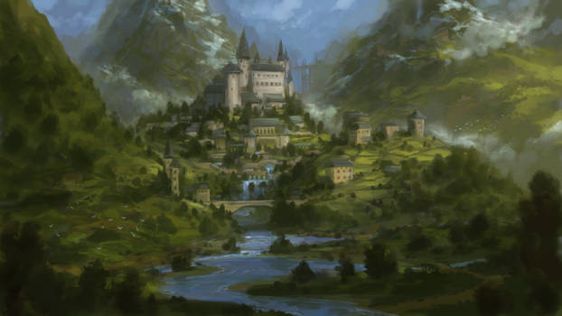 Fantasy castle sketch