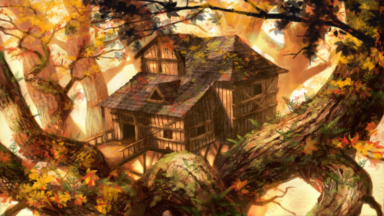 Autumn treehouse by DaveyBaker on DeviantArt