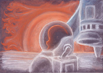 Scorching sky, icy ground