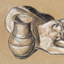 sketch (black pencil, white chalk)