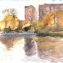 Landskape watercolor fast sketch 21 october 2023