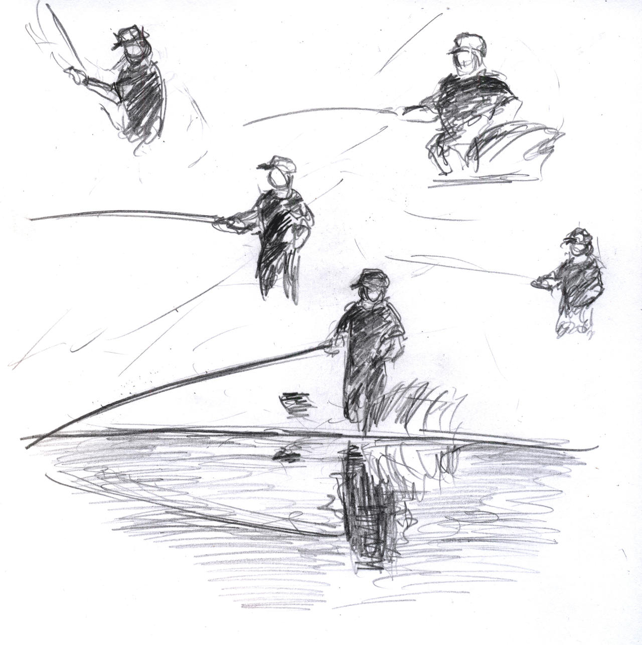 Fast sketches (fisherman) 26 may 2024