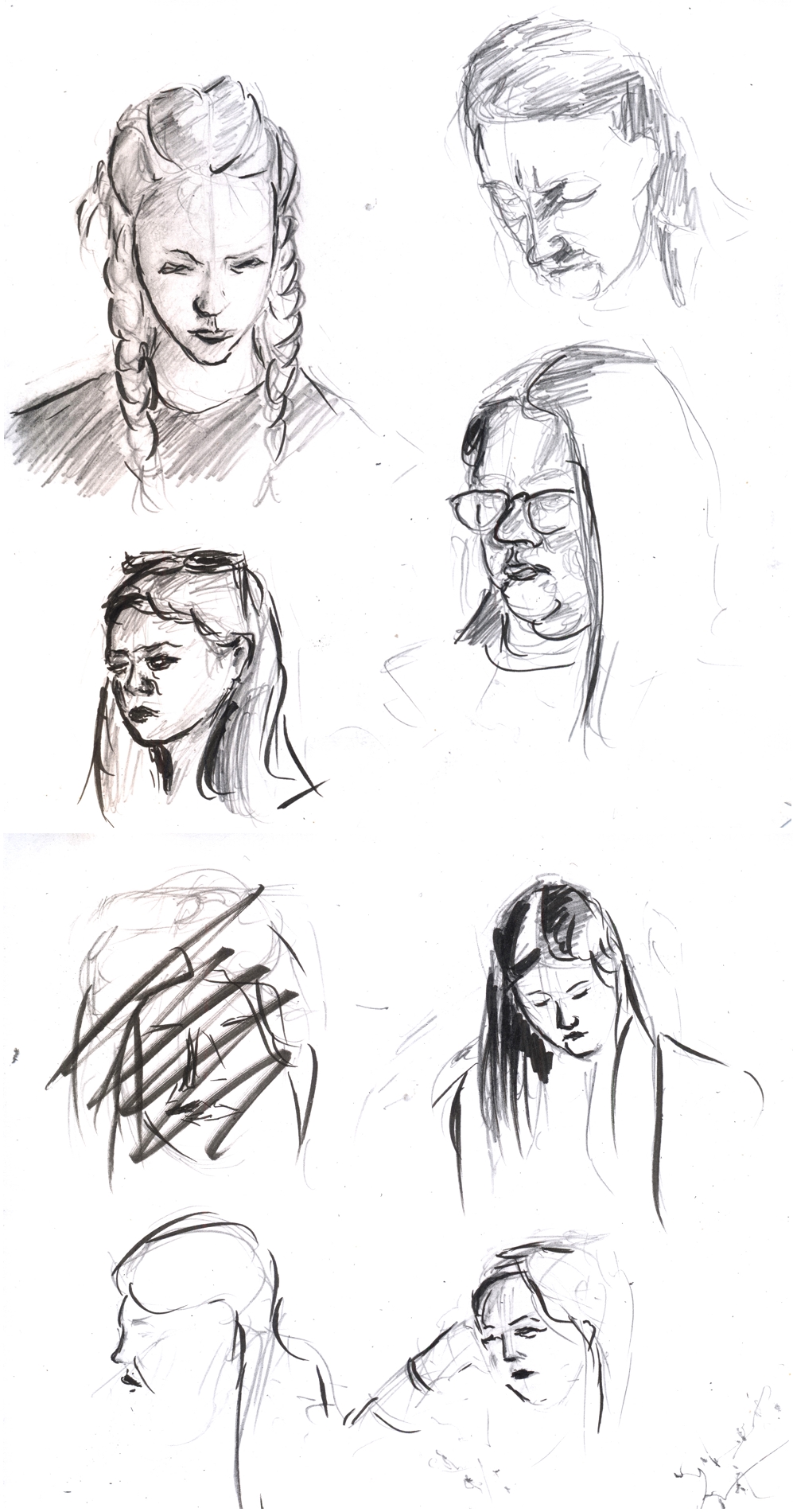 Fast sketches from suburban train 18 june 2024
