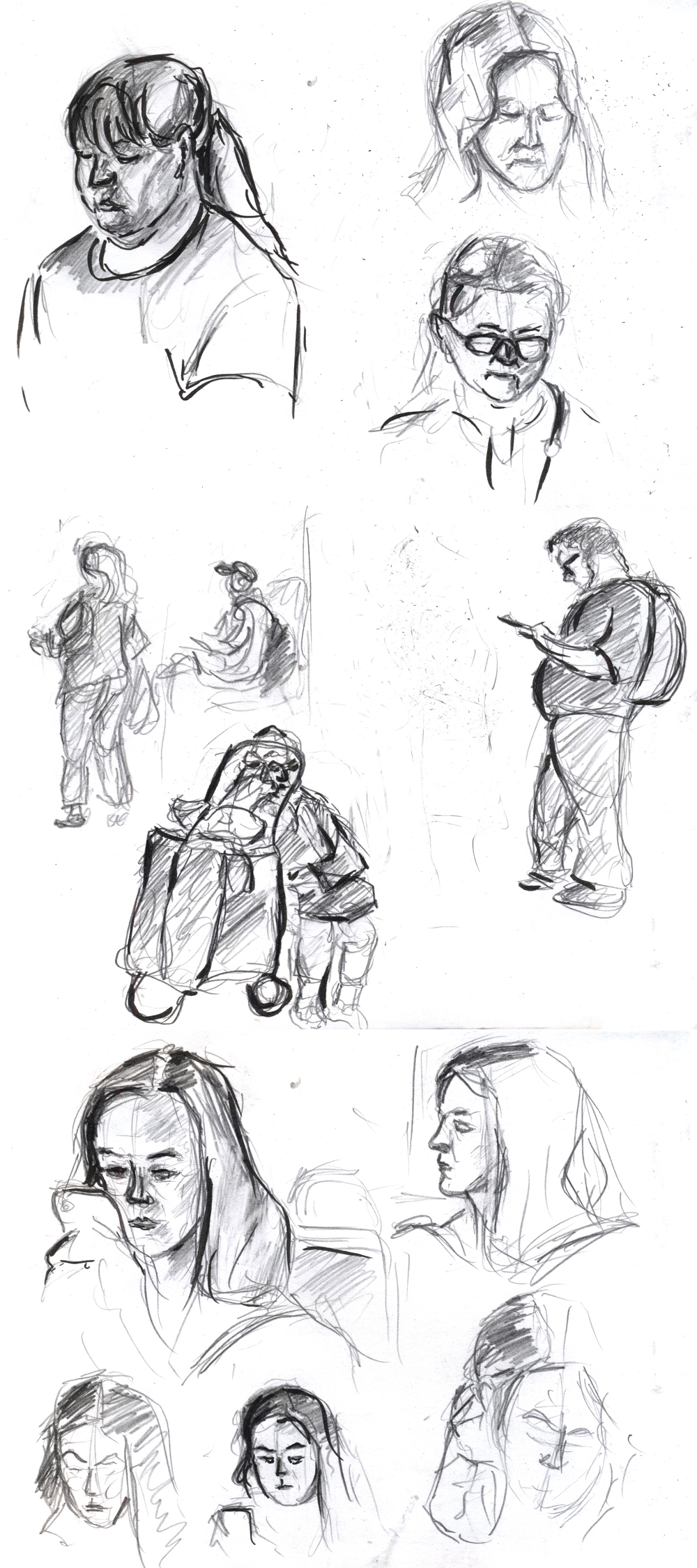 Fast sketches from suburban train 25 june 2024