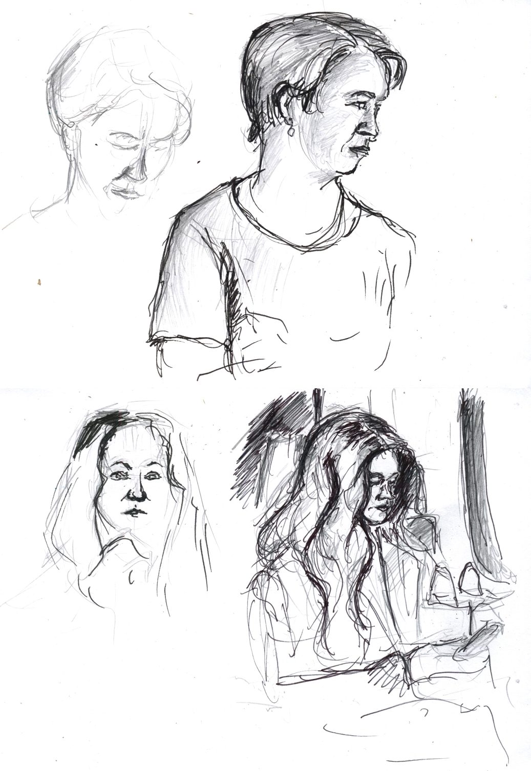 Fast sketches from suburban train 21 august 2024