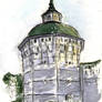 Watercolor sketch 24 august Pyatnitskaya Tower