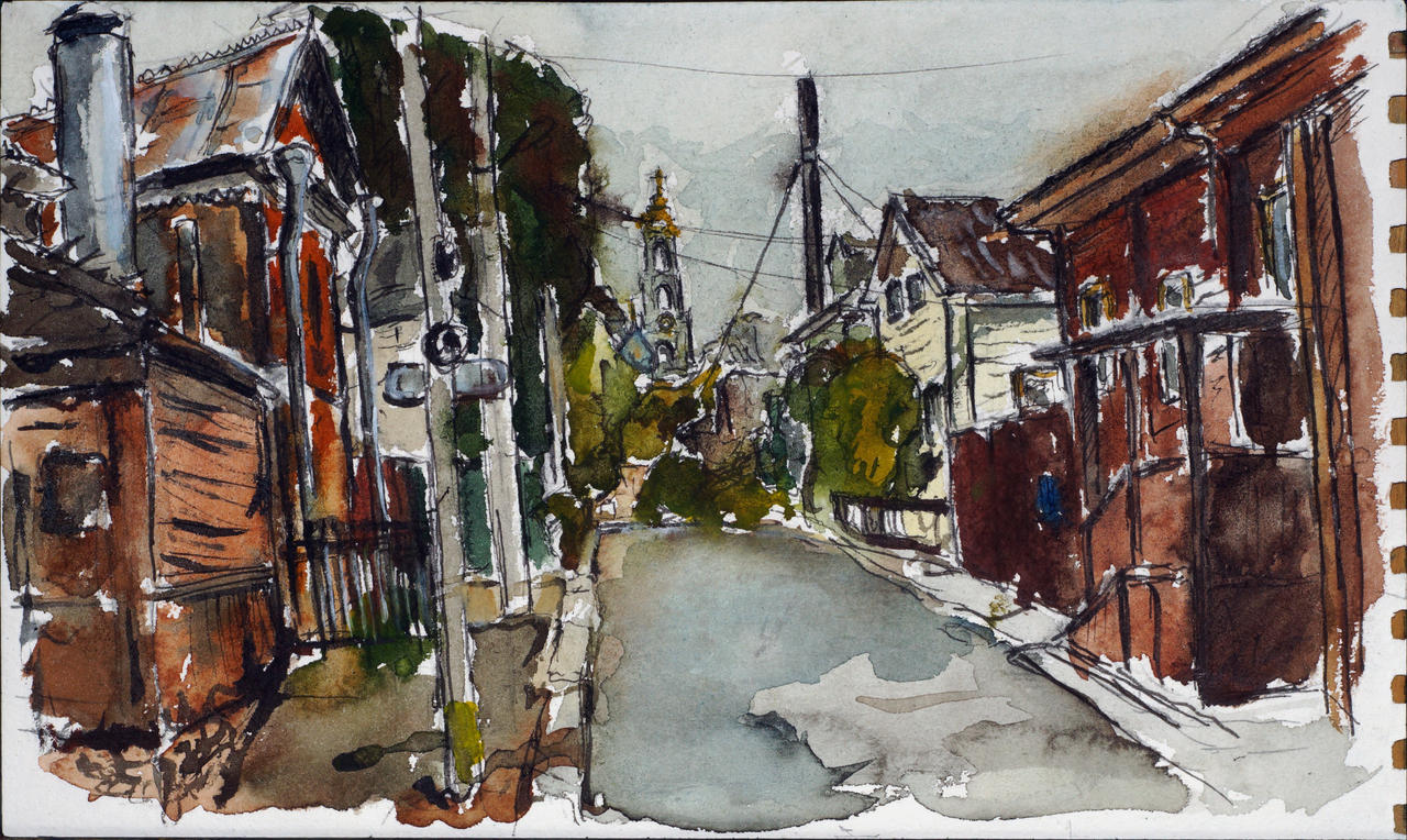 Watercolor sketch 29 sept. 2024 Alleyway