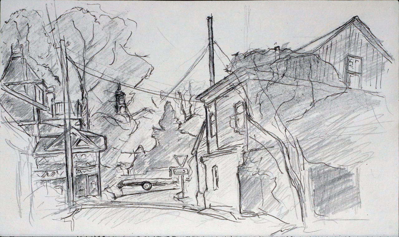 Sketch 01 october 2024 Alleyway in Sergiev Posad 2