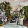 Watercolor sketch 02 october 2024 Alleyway 2