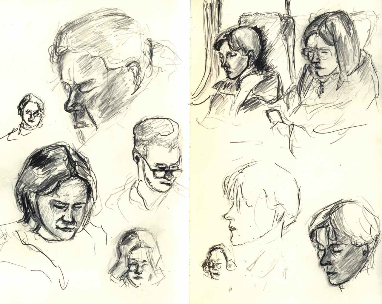 Fast sketches from suburban train 16 october 2024