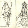 Sketches (Ded Moroz and Snegurochka)