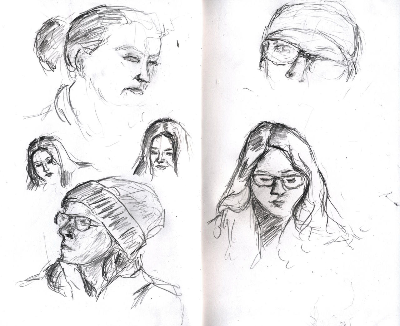 Fast sketches from suburban train 17february 2025